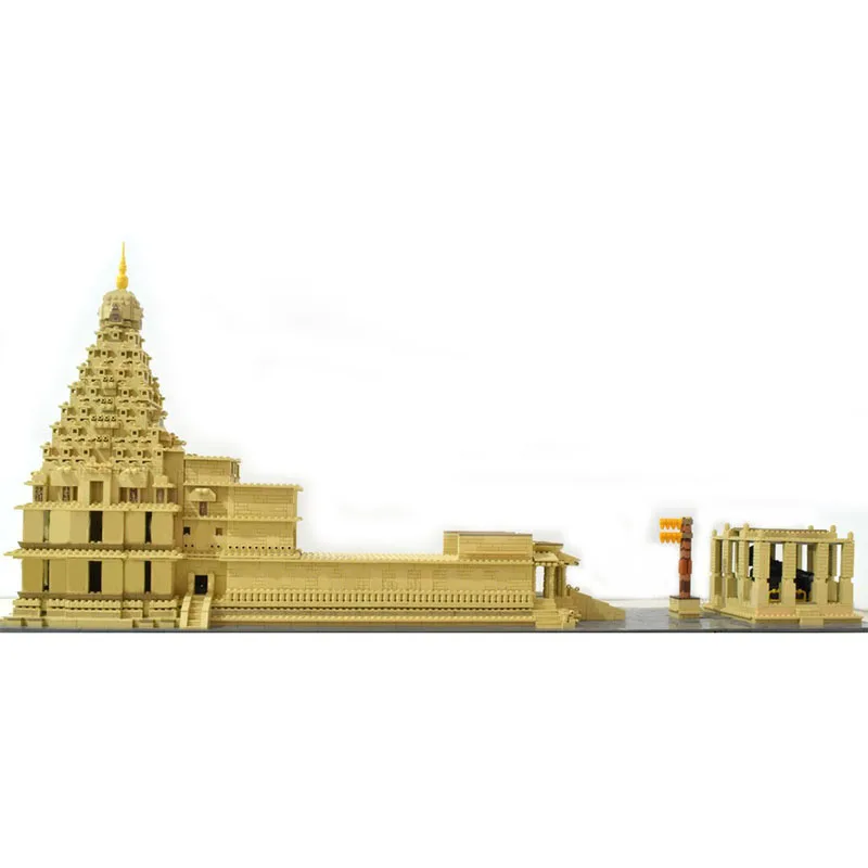4543-delige Thanjavur Brihadeeswara Temple architectonisch modelbouwsteen, gedetailleerde recreatie van Millennia-oud erfgoed