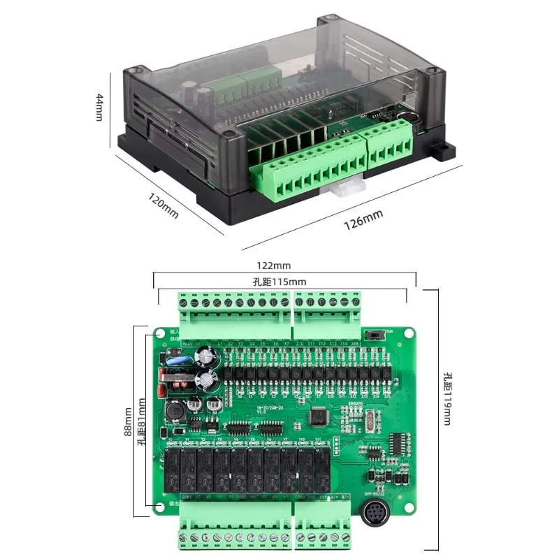 

Controller FX1N industrial control board 14/20/24MRT analog quantity 485