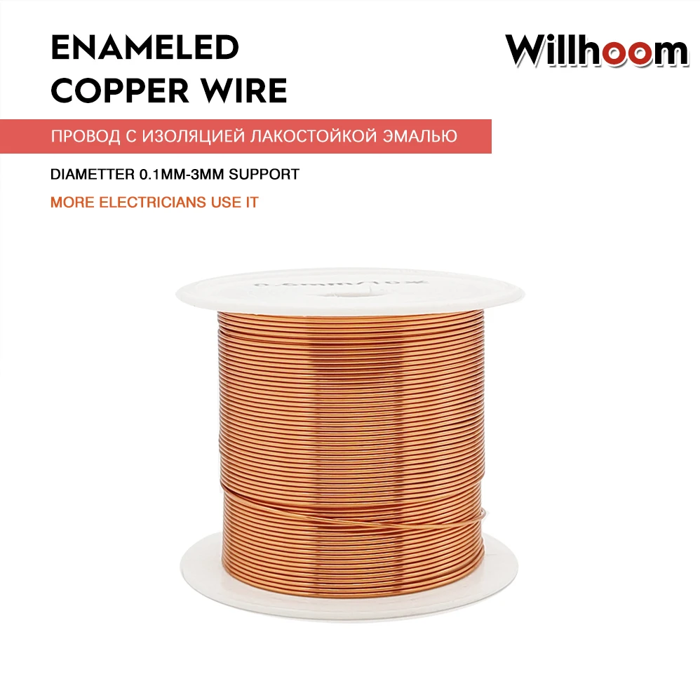 0.1mm 0.2mm 0.3mm 0.4mm 0.5mm 0.6mm 0.7mm 0.8mm 0.9mmCable Copper Wire Magnet Wire Enameled Copper Winding Wire Coil Copper Wire