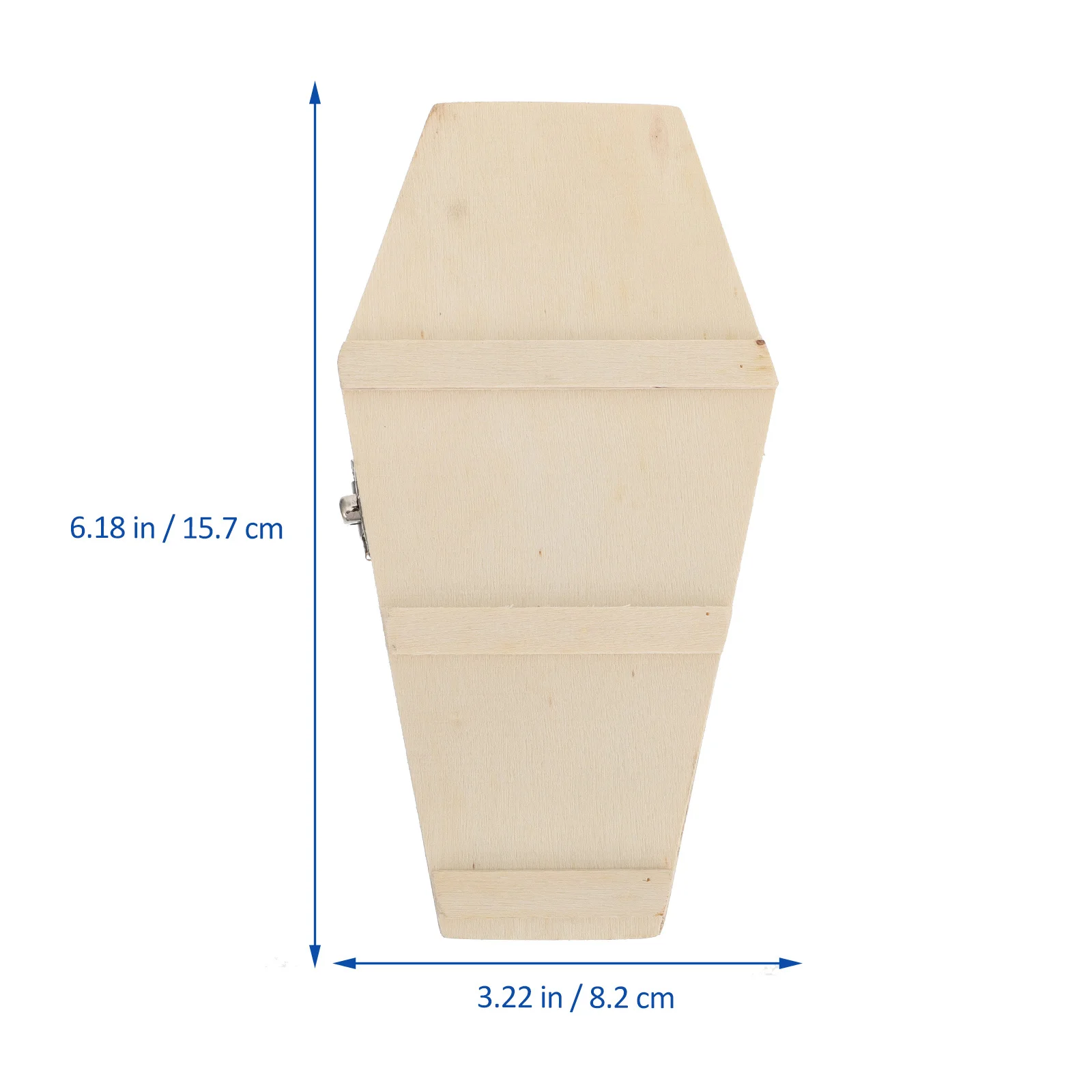 

1Pcs Wooden Halloween Coffin Candy Storage Box Hexagonal Shape Halloween Present Storage Box DIY Decor for Treats