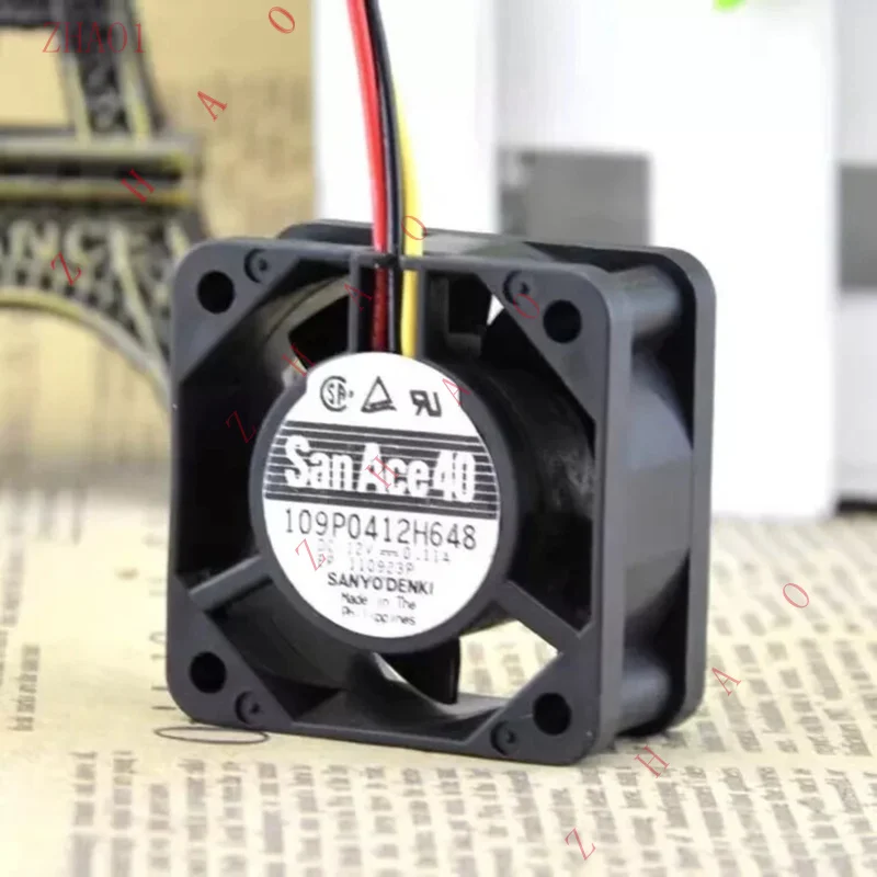 Z   1pcs for SANYO San Ace 40 109P0412H648 DC 12V 0.11A 3pin 4020 Cooling Fan