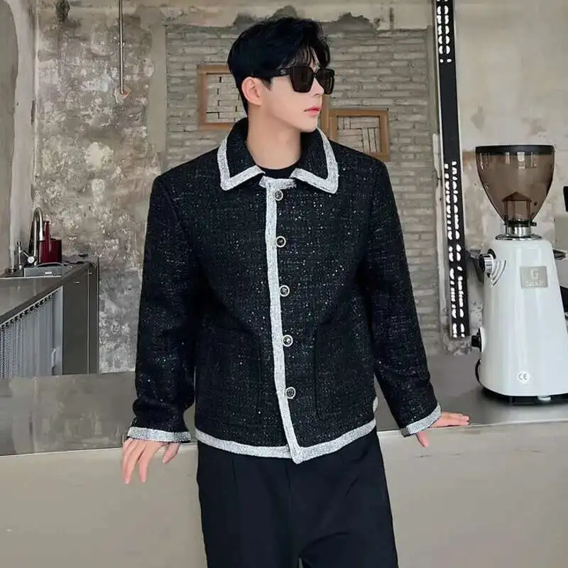 LUZHEN Edge Trendy Jacket Men's Knit Fashion Silver Niche Design Korean Style Loose Casual Outerwear 2025 Classy New Coat LZ7929 - Image 4