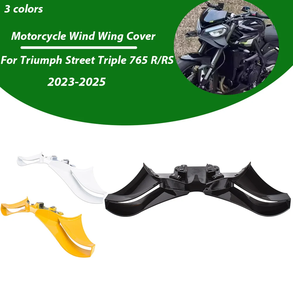 

Motorcycle Front Spoiler Aerodynamic Winglet Fit For Triumph Street Triple 765 R RS 2023-2025 Lower Lip Parts Aaccessory