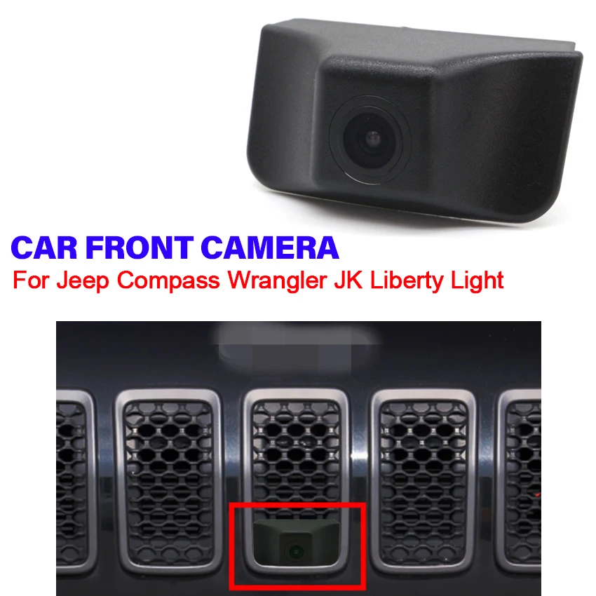 

AHD 1080P 170° Full HD CCD Night Vision Waterproof Vehicle Front View Camera For Jeep Compass Wrangler JK Liberty Light Car