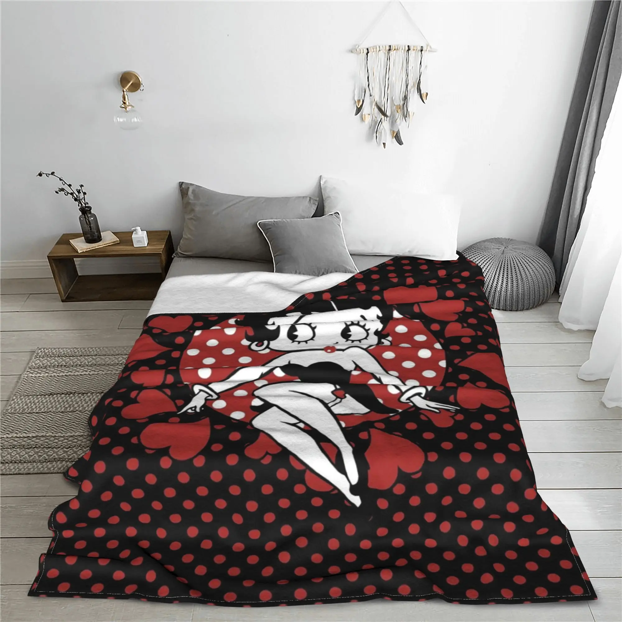 Sexy Booped Blankets Coral Fleece Plush Decoration Cartoon Breathable Warm Throw Blanket for Bed Office Plush Thin Quilt