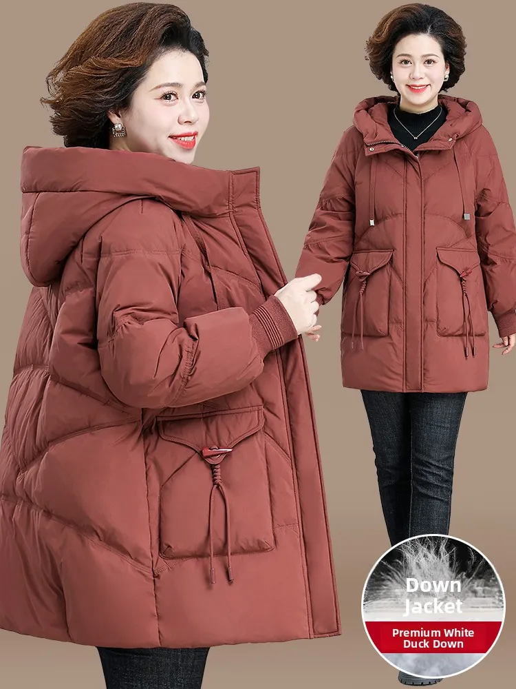 

Модная зимняя куртка-пуховик Sli для женщин среднего возраста, хлопковое пальто на осень-зиму, верхняя одежда для женщин на любой год рождения