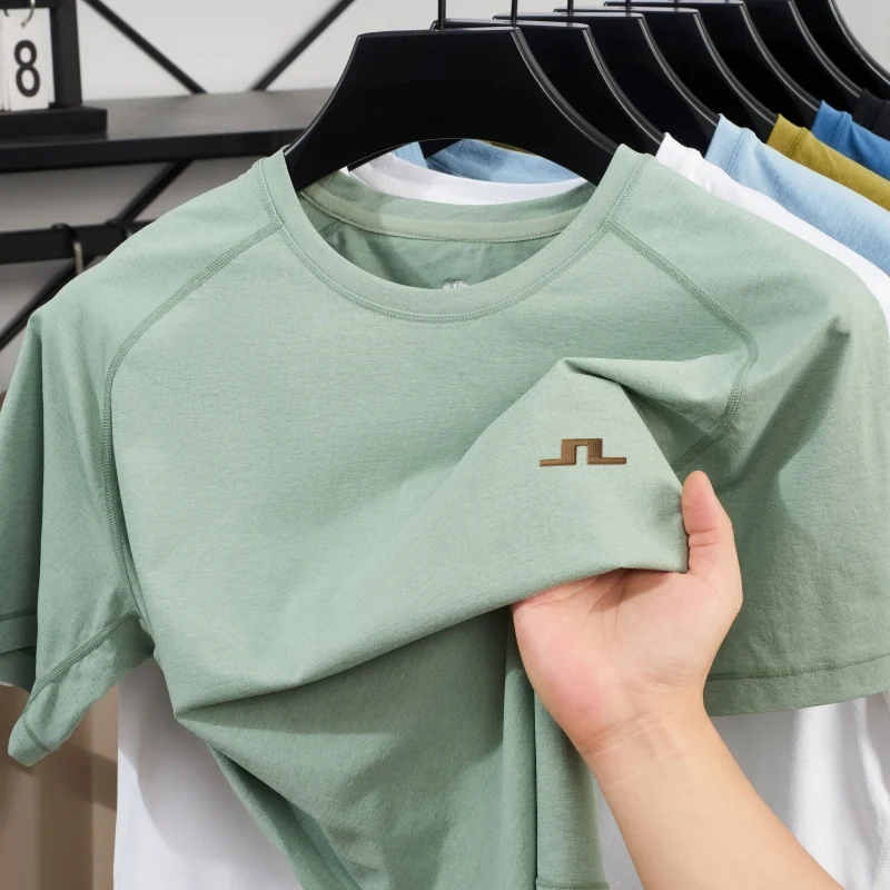 2026 Sommer-Stil Herren Original Marken Sport-T-Shirt mit Rundhalsausschnitt, atmungsaktiv, Designer, exquisit bestickt, schnelltrocknend, Kurzarm-Oberteil