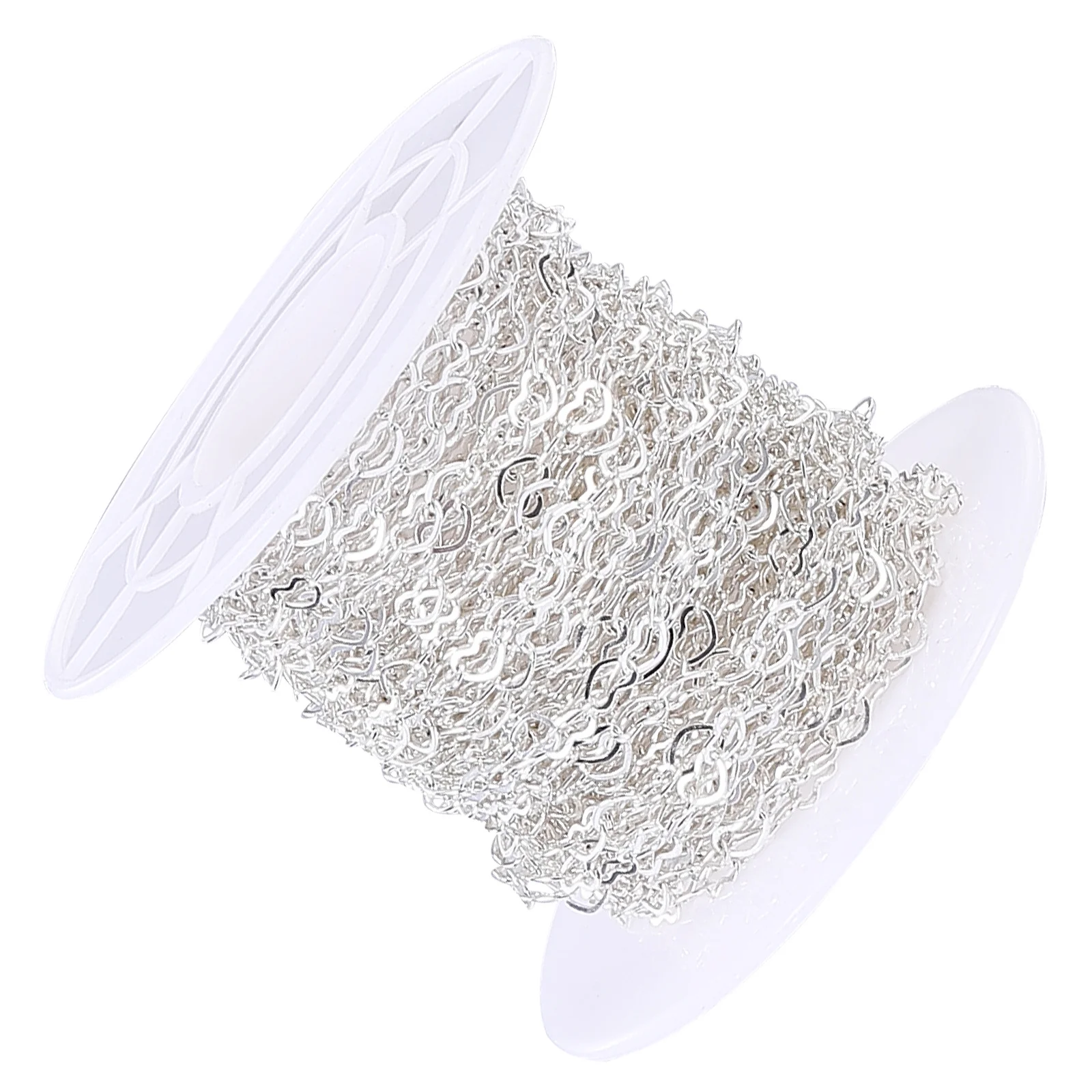 

1 рулон цепи в форме сердца, медная прочная цепочка для изготовления ювелирных изделий своими руками, свитер, ожерелье, браслет, катушка для рукоделия, подарок на день рождения