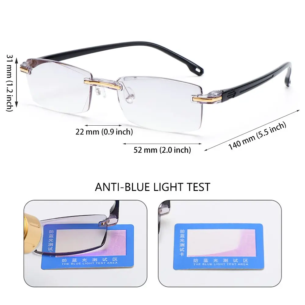 Readers Eyewear Diamond-cut Computer Gaming Goggles Reading Glasses Radiation Protection Anti Blue Light Presbyopia Glasses