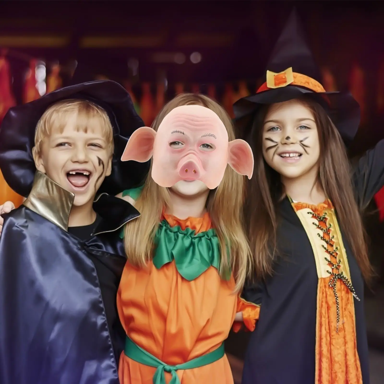 Halloween Masquerade Horror Pig Headgear Scary Party Prop Eco Friendly Costumes Toy Material Comfortable