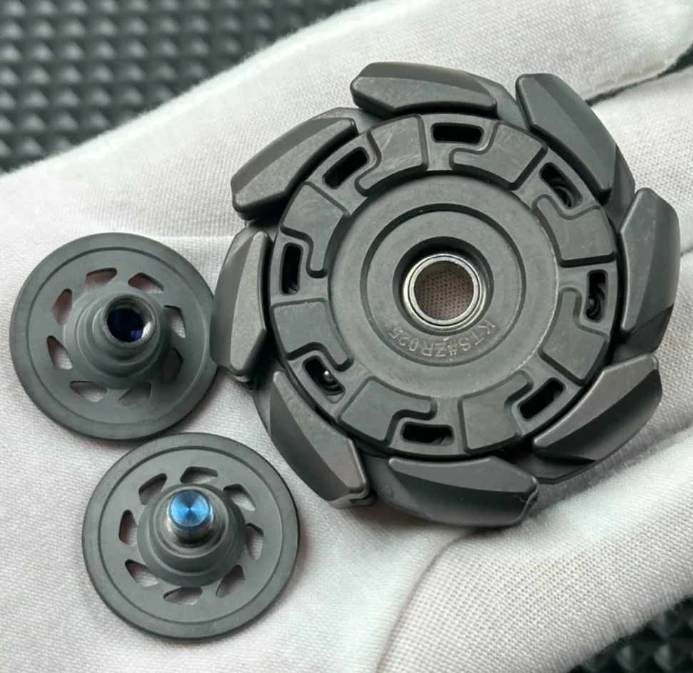 Used EDC KTS windmill armor plate zirconium Stress Relief Toy Pocket Toy Haptic Spinner Fingertip Gyroscope Decompression Toys