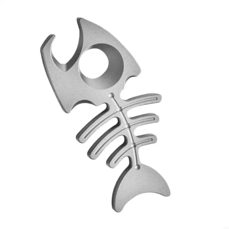 Fish Bone Shape Bottles Opener Titaniums Alloys Multifunctional Keychains For Hiking Essential Outdoor Gears