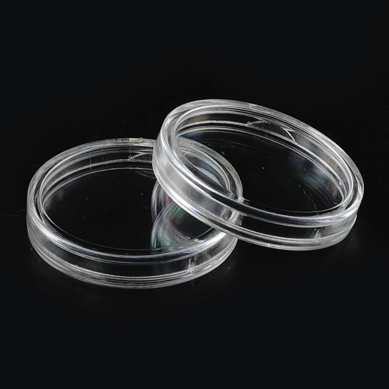 100 Stuks 16-40 Mm Transparant Helder Ronde Munthouder Opbergdoos Capsules Muntenverzameling Houder Containers Storage case Levert