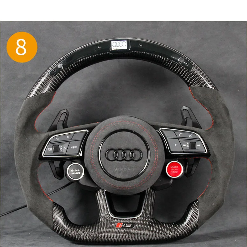 Fit for Audi A4 S4 A5 S5 B9 2017 2018 2019 replacement carbon fiber or leather Alcantara steering wheel Modification and upgrade