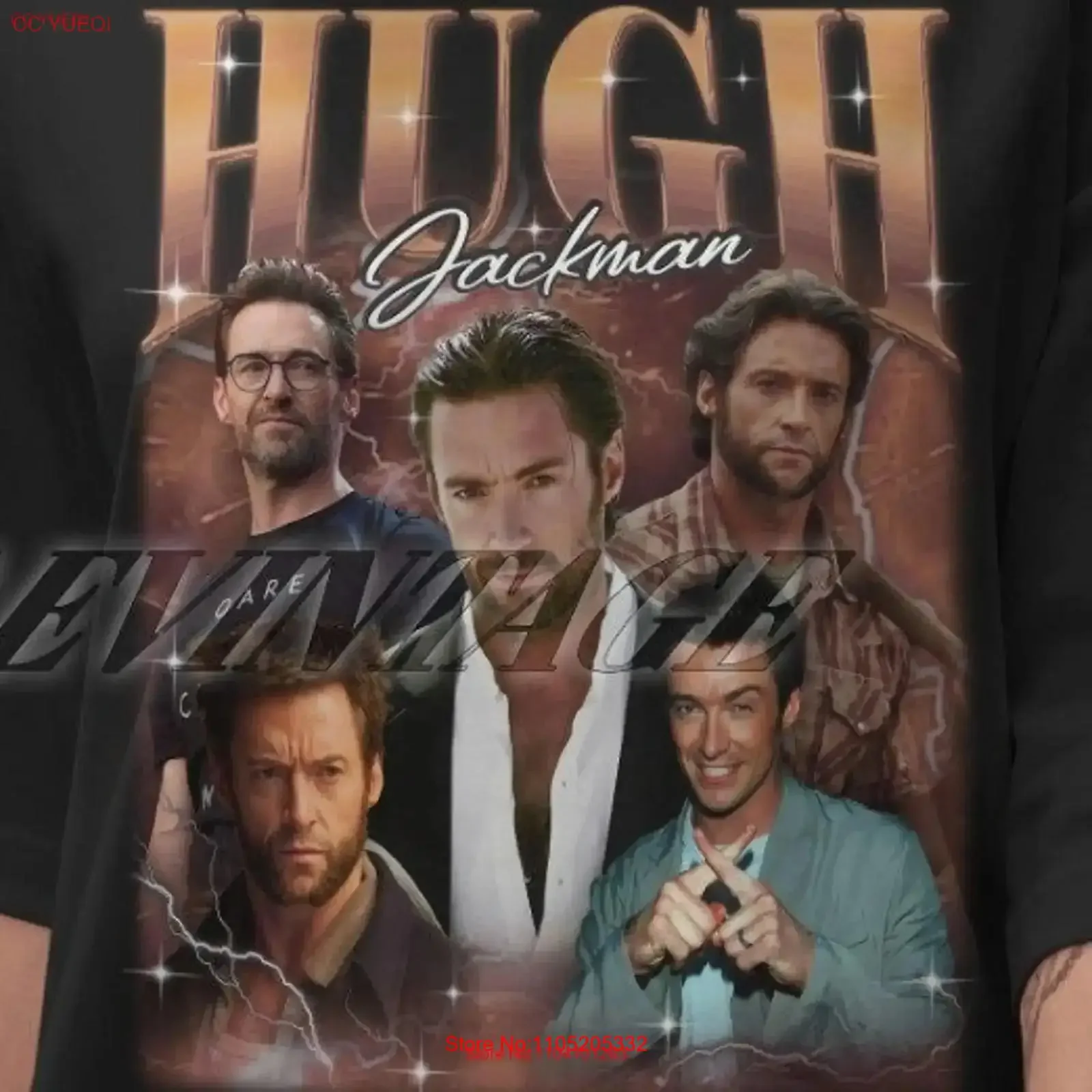 Limited Hugh Jackman Vintage T Shirt Fan Homage Retro 90s Merch vintage Washed graphic streetwear Stretched homme