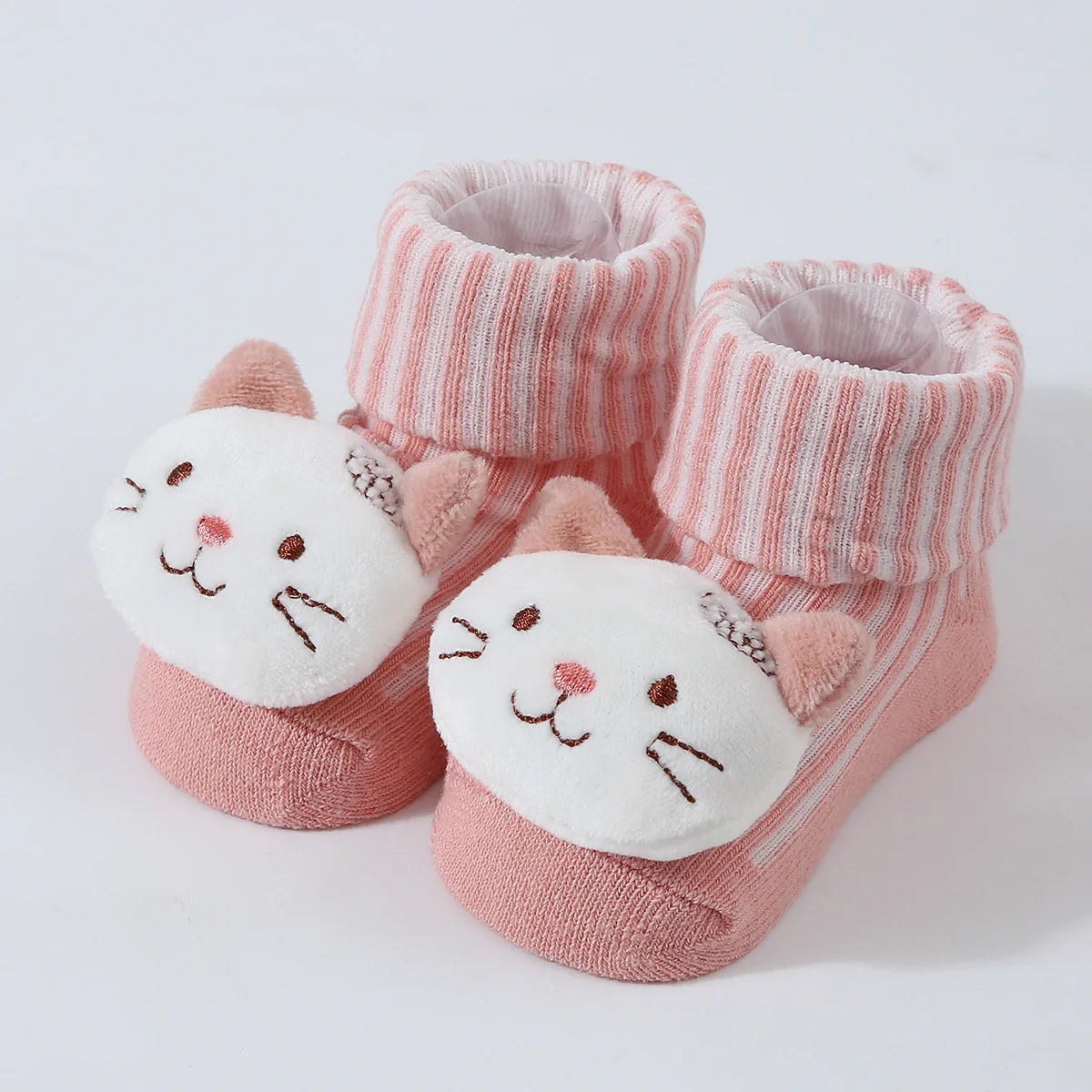 Babysocken Frühling und Herbst Weiche Baumwollsocken für Neugeborene in der Tube Cartoon 3D Puppe Säuglingssocken für Jungen und Mädchen 0-6 Monate – Detail 6