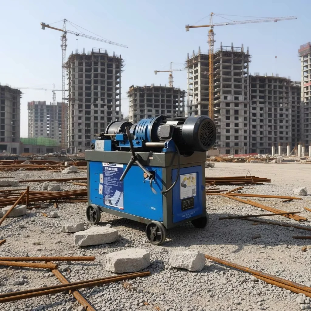 High efficiency Rebar Threading Machine Durable Rebar Thread Rolling Machine Through Rib Stripping and Rolling
