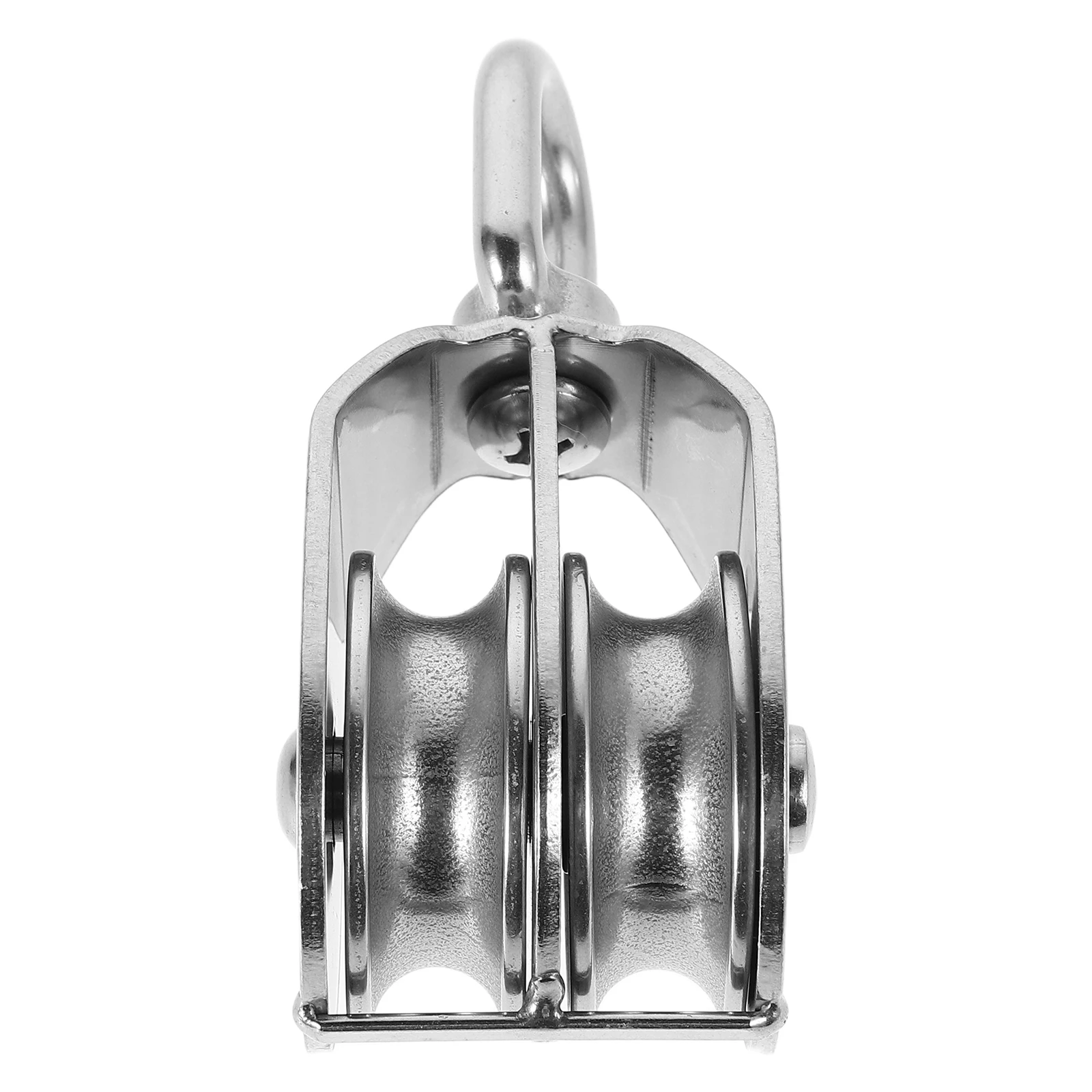 

Heavy Duty Marine Stainless Steel Dual Pulley Traction Block Wire Rope Cable Lifting Pulley Tool for Fishing Net and Marine Use