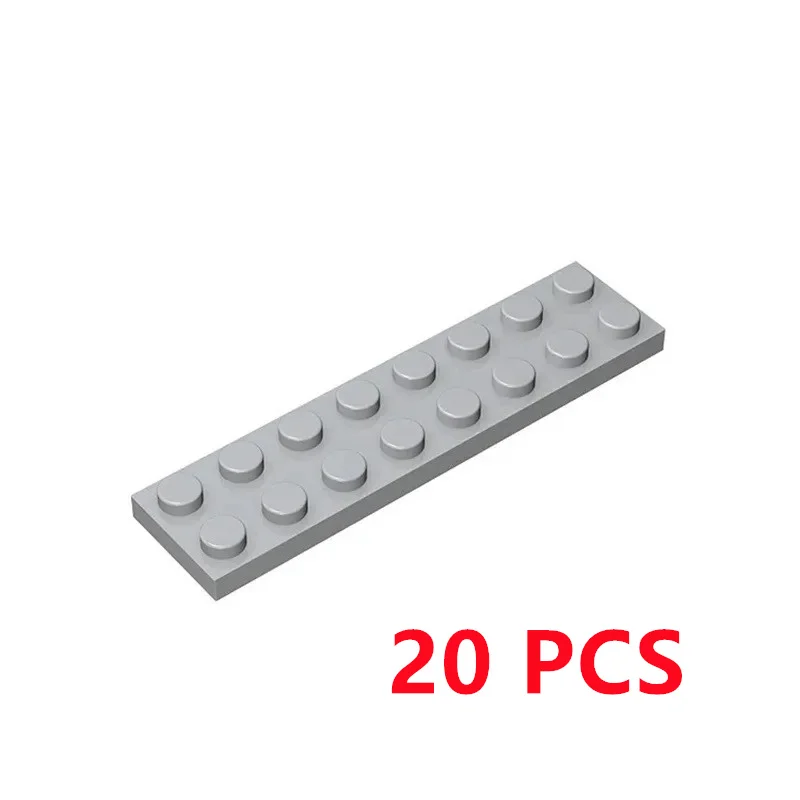 20Pcs/lot Buildings Blocks 3034 Plate 2 x 8 Bricks DIY Assmble Collections Bulk Modular GBC Toy For High-Tech MOC Set