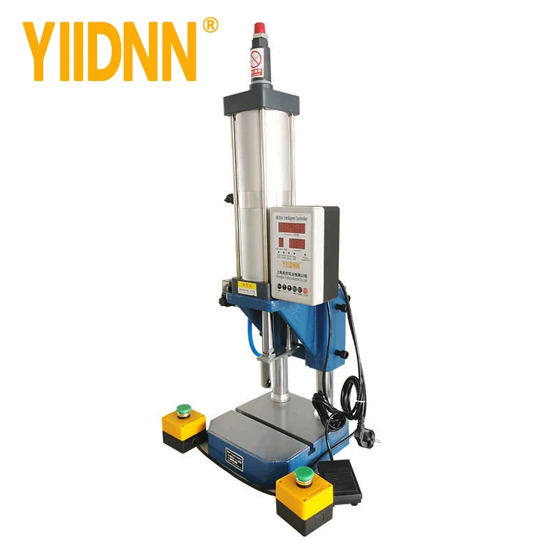 YIIDNN Small Double Column Pneumatic Press machine YDH-100BKD 1000kg 1ton automatic pneumatic eyelet punching riveting machine