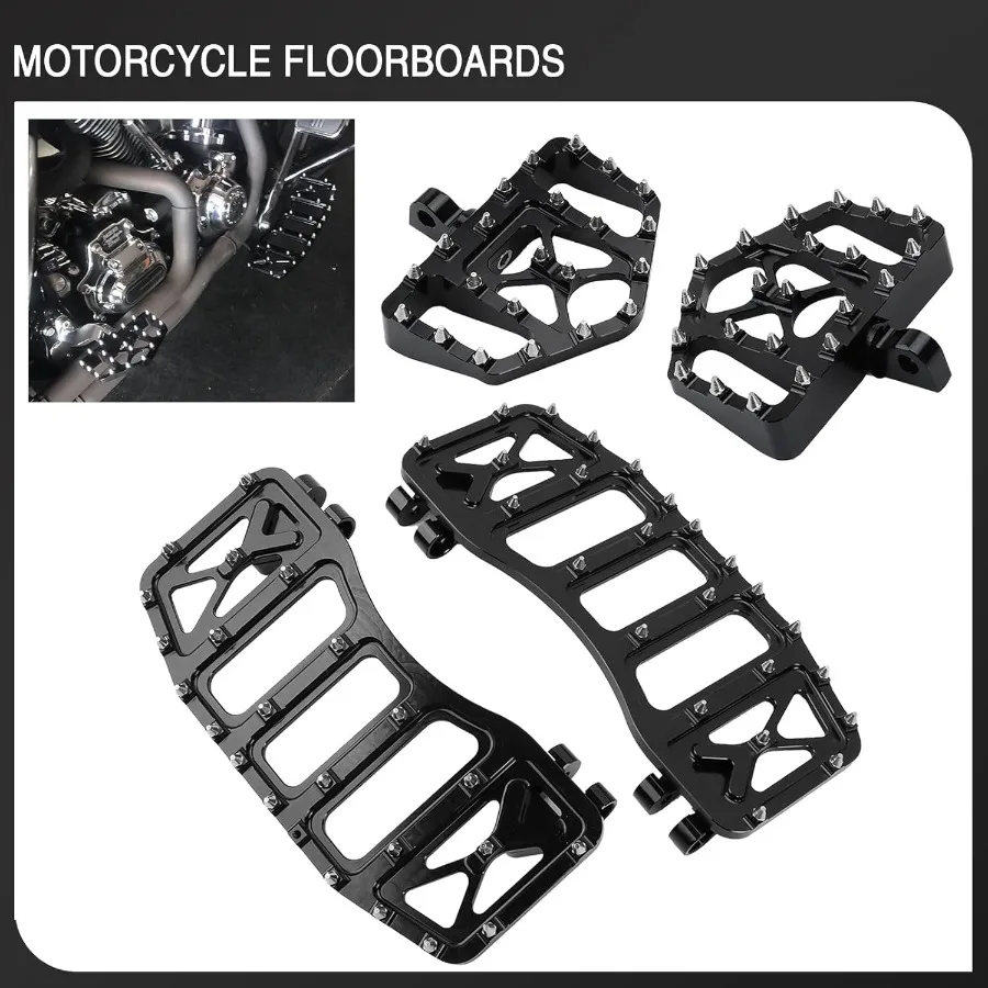 ألواح أرضية واسعة MX أوتاد قدم للسائق دواسات مسند للقدمين لـ Harley 862023 Touring Road King Electra Street Glide 19862017 Softail #2