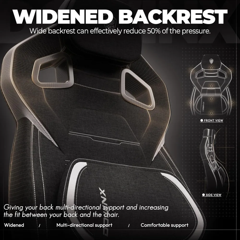 Ergonomic Lumbar Support Gaming Chair for Big and Tall, Wide Back Computer Chair with Footrest for Comfortable Gaming Sessions