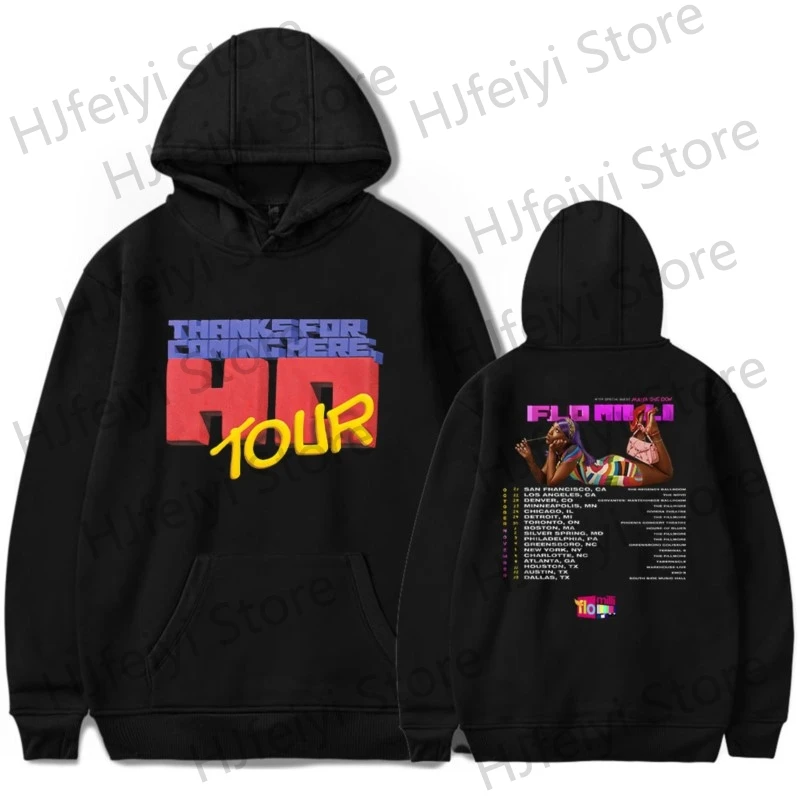 Flo Milli Thanks For Coming Here Ho Tour Hoodies Merch For Men/Women Unisex Casuals Winter Long Sleeve Sweatshirt Streetwear