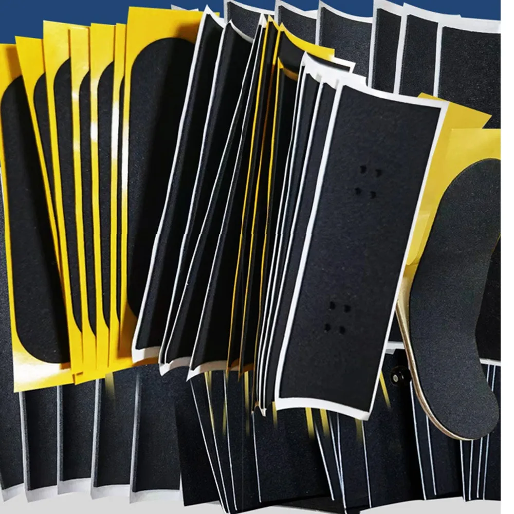 1/6Pcs Foam Grip Fingerboard Grip Tapes Uncut Black Fingerboard Deck Stickers 110x38mm 100x28mm Self-adhesive Non-slip Stickers