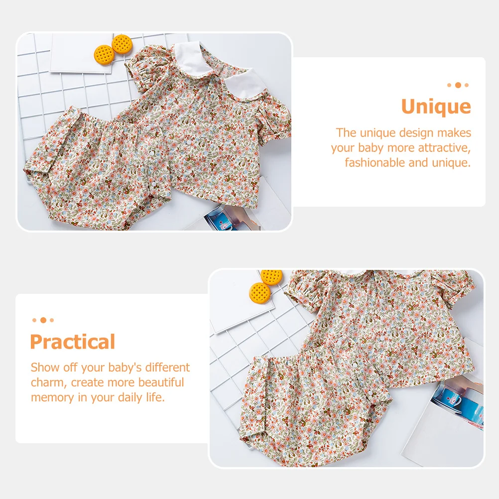 

1Set Toddler Girl Summer Outfits Short Sleeve Shirt Shorts Comfortable Cotton Clothing Sets for Baby Girls Toddler Girl Outfits