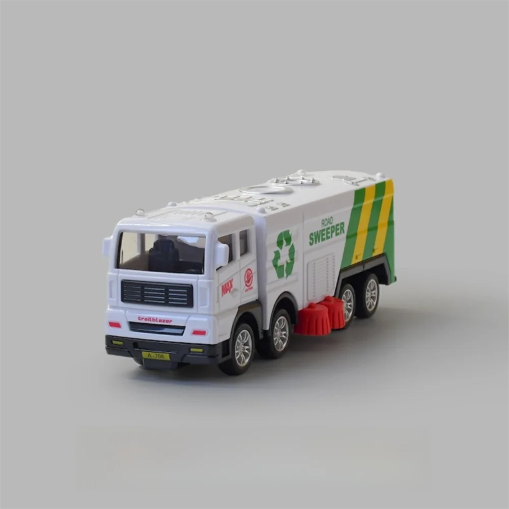 Plastic Garbage Truck Inertia Powered Model Car Recycling Sanitation Vehicle Simulation Cleaning Sprinkler Truck Boys Gifts