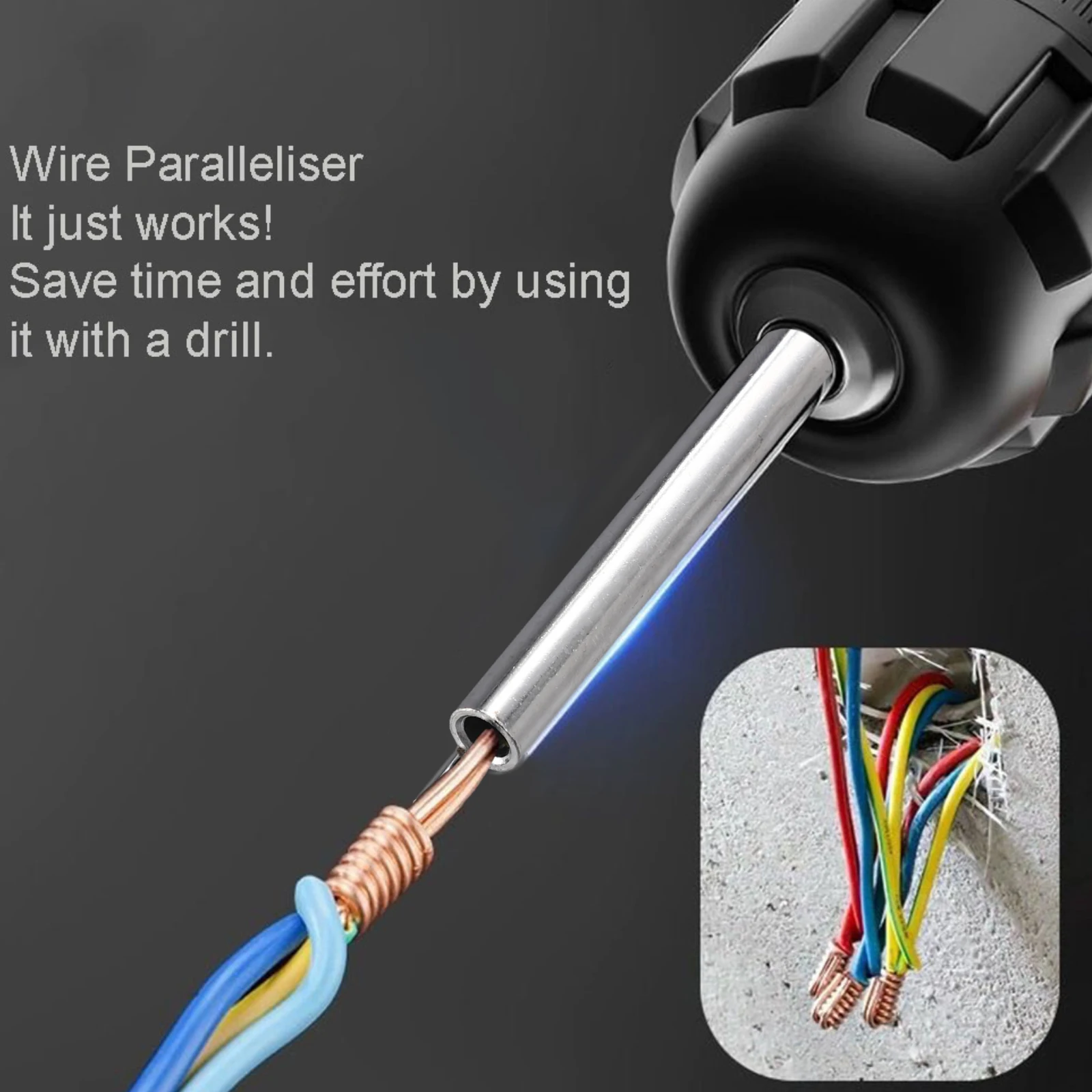 Secure Wire Connections with For Electrician Wire Twister 10mm Twister for Power Drill Prevent Finger Injuries