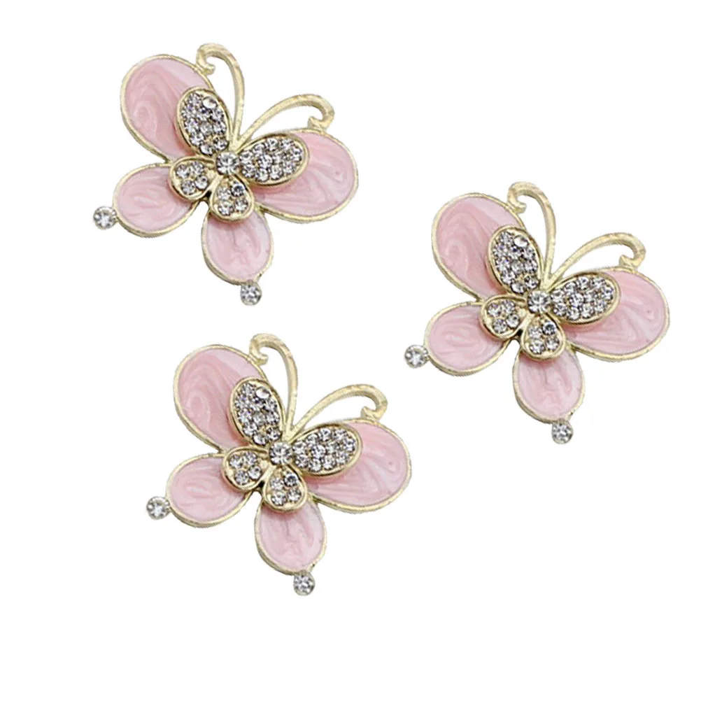 3 قطع من ديكور حجر الراين لحافظة الهاتف، ملصق سبيكة إبداعية، سهل التركيب، ملحقات الهاتف المحمول ذاتية الصنع، فكرة هدية جميلة باللون الوردي #6