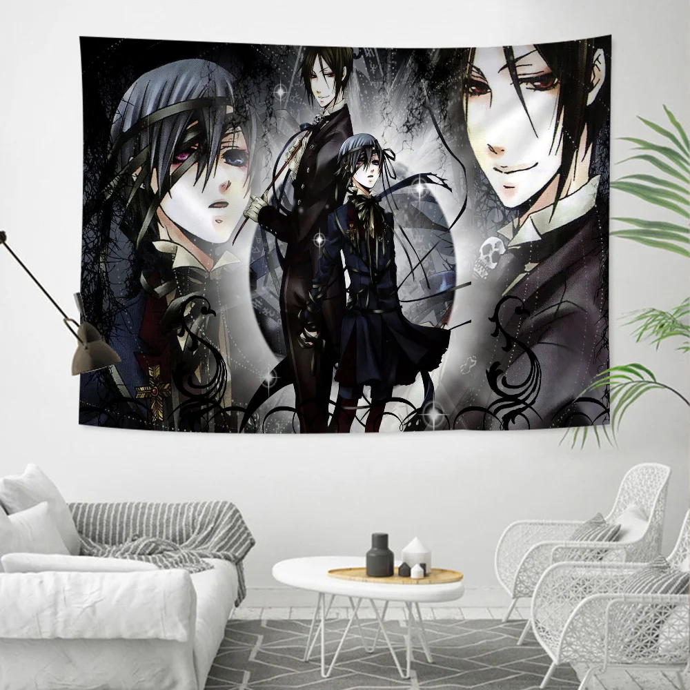 Black Butler DIY Wall Tapestry Hanging Tarot Hippie Wall Rugs Dorm Home Decor