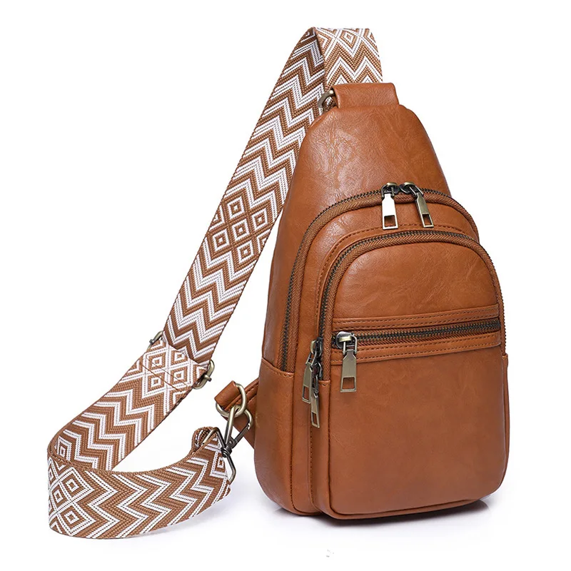 

Women's Chest Bag Luxury Designer Moto Style Fashion Crossbody Bag for Woman Phone Bags Female Pack Travel Shoulder Bag