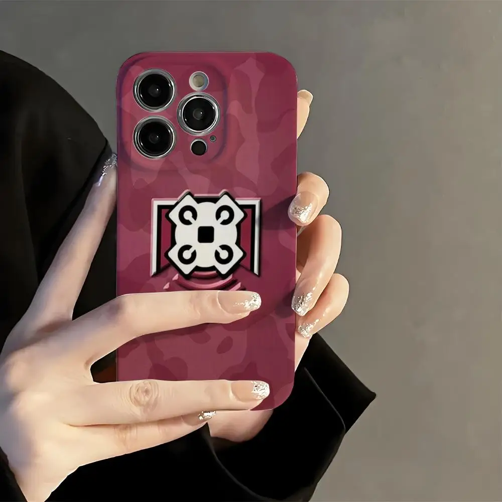 

Game Rainbow S-Six S-Siege Phone Case Film Korean INS for iPhone 16 15 14 13 12 11 Pro Max Plus Luxury Cover