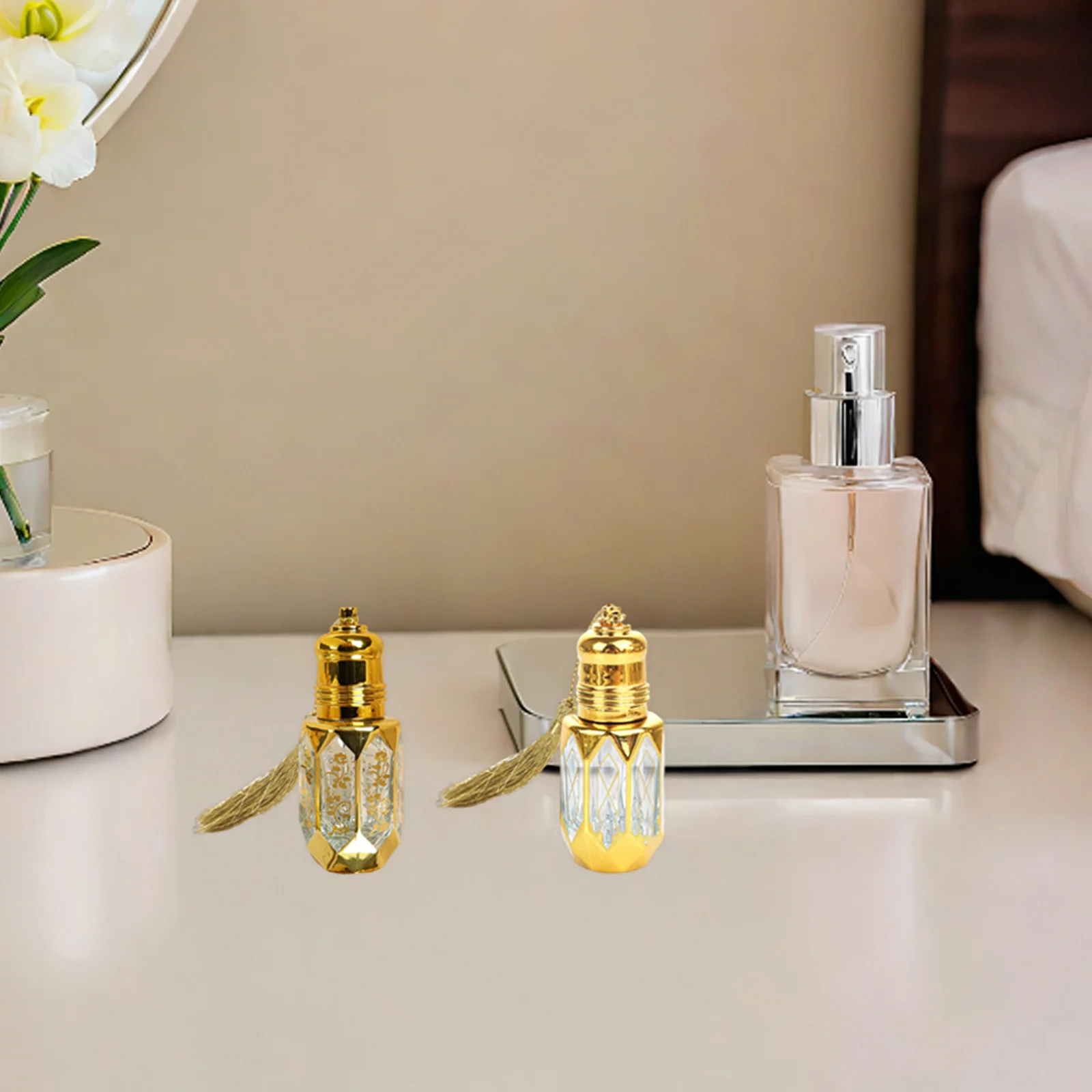 

8Pcs 6Ml Clear Glass Perfume Bottles Refillable Travel Containers Leakproof Aromatherapy Essential Oil Dispensers