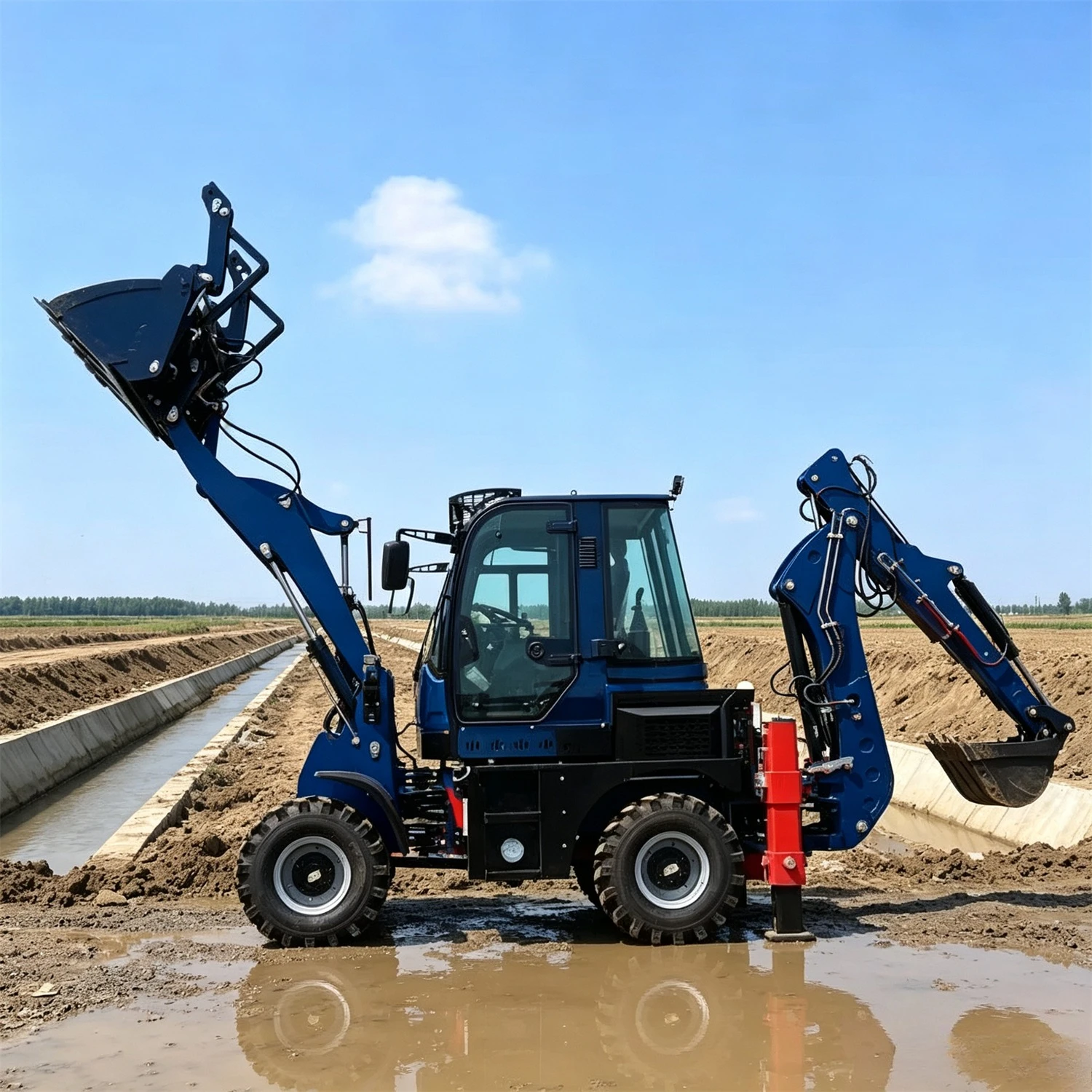 Factory Price Backhoe Loader Two Busy Loaders Hydraulic Diesel Multifunctional Backhoe Loader for Sale