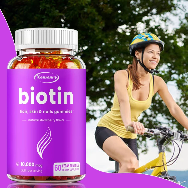 Premium Biotin Gummies 10,000 Mg - Promotes Healthy Hair, Skin and Nails