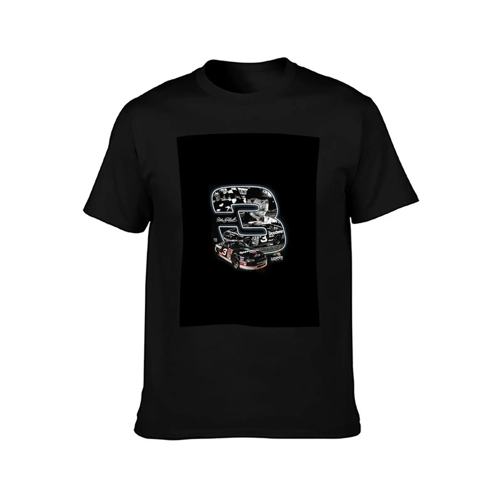 Dale Earnhardt Big 3 T-Shirt Non-Shrink Basic Cotton T-Shirt