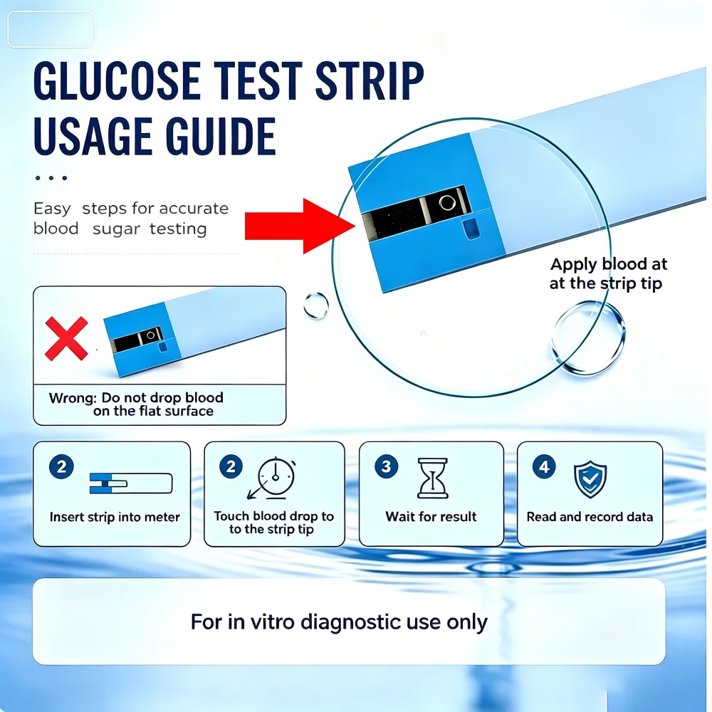 AiQUE Blutzuckermessgerät GDH Glucometer 50/10 Streifen Kit Komplettset Glukoseteststreifen Medizinischer Diabetes 6S Holen Sie sich die Ergebnisse schnell – Detail 1