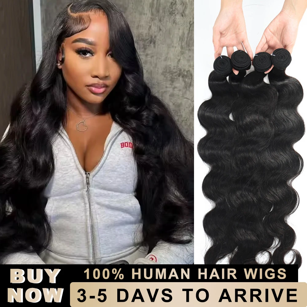 

28, 30, 32 дюйма, объемная волна, необработанные 2 3 4 пучка, индийские 100% необработанные человеческие волосы, волны, двойные нарисованные девственные пучки, плетение наращивания