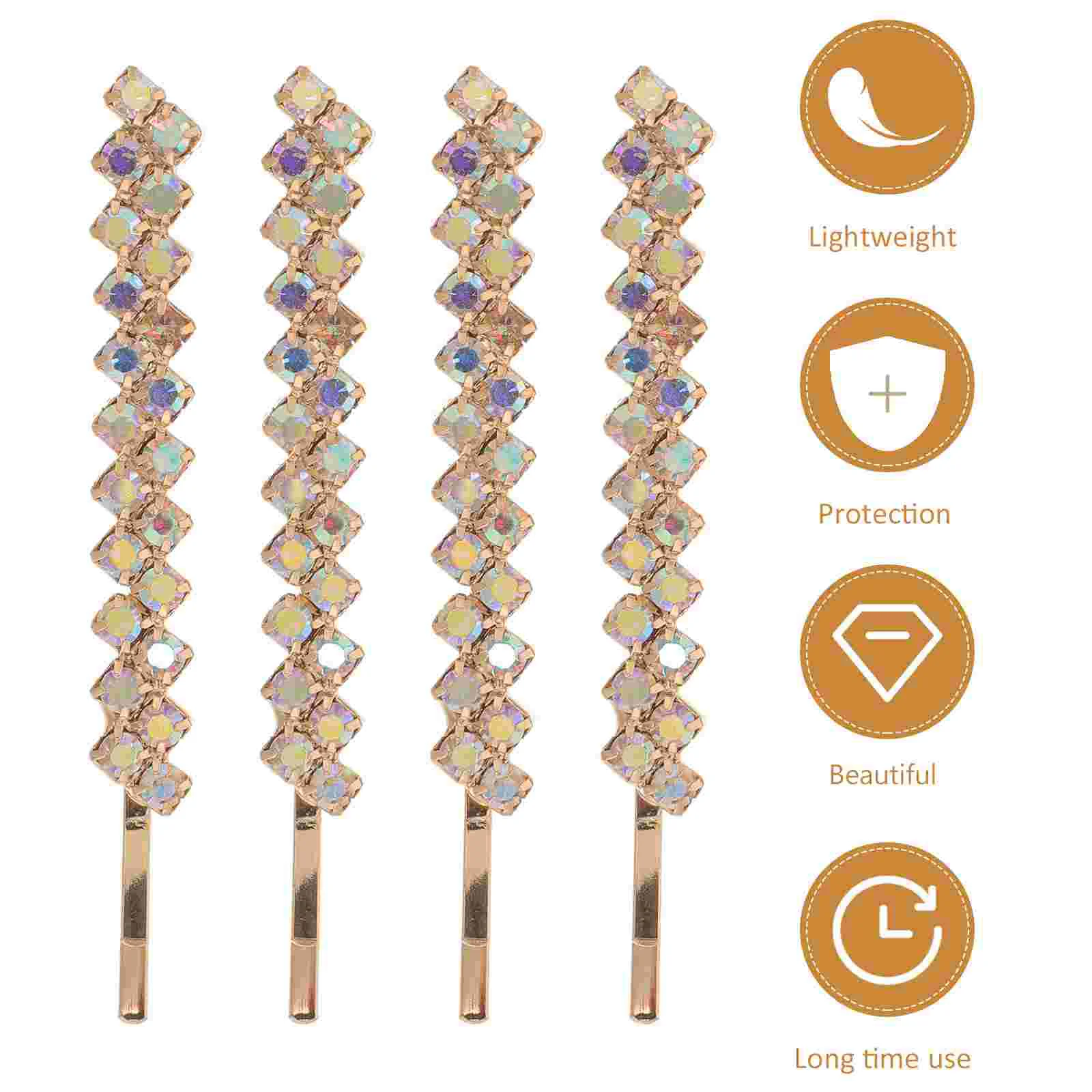 ラインストーン ヘアクリップ クリスタル ヘアピン ブライダル アクセサリー 女性用 メタル ヘアピン ゴールド シルバー