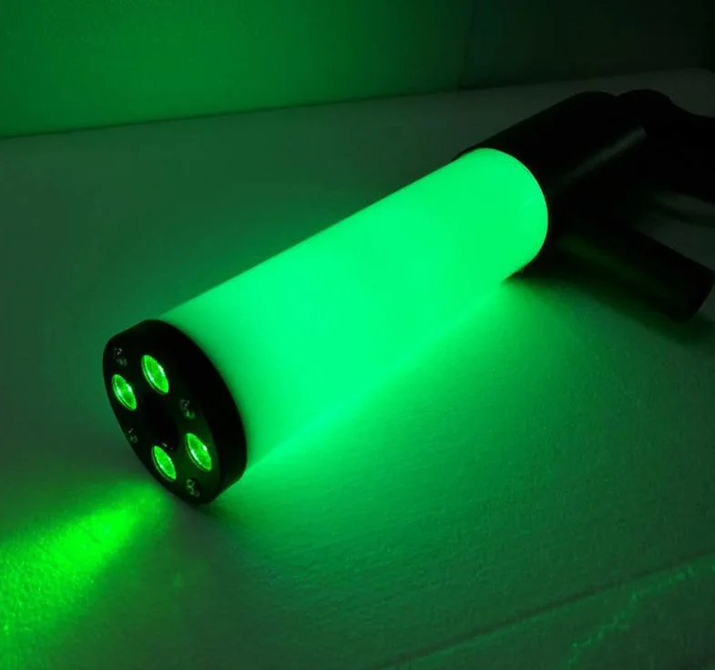 CO2 Cannon Gun Jet Air Column Smoke Spray Stage Fog Machine with Colorful LED for Party Club Effect