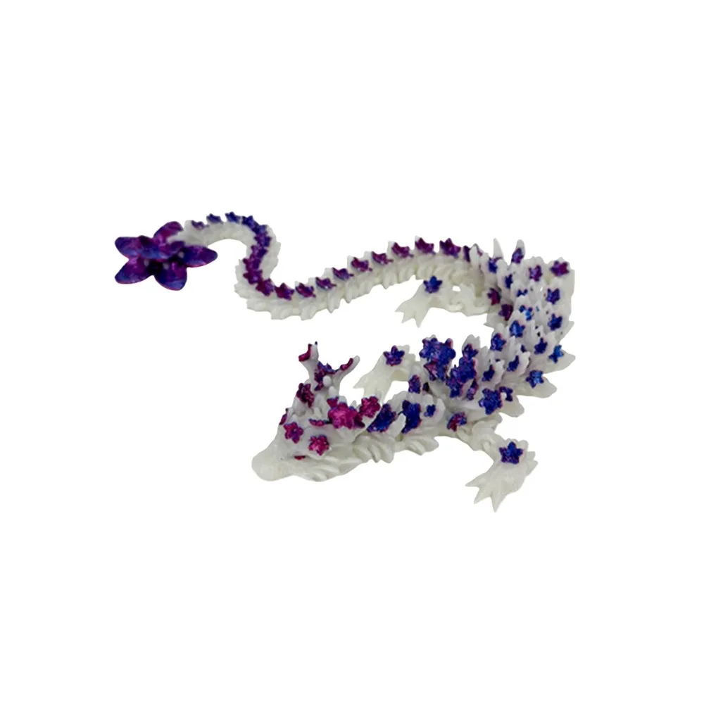

Articulated 3D Printed Dragon Desktop Decoration Crafts Gifts Dragon Action Figure Multi-joint Flexible Luminous Chinese Loong