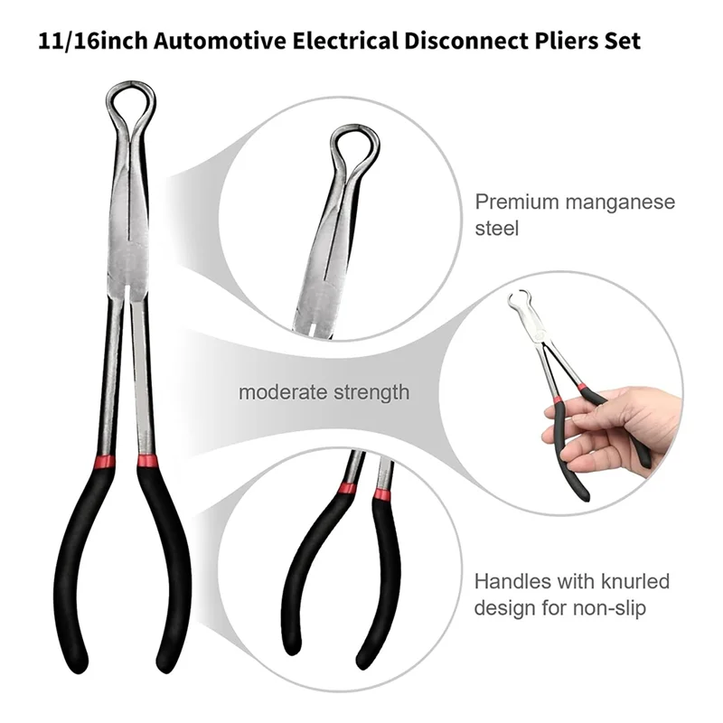 F-T Electrical Disconnect Pliers Electrical Disconnect Pliers Set Long Spark Plug Removal Electric Disconnect Pliers
