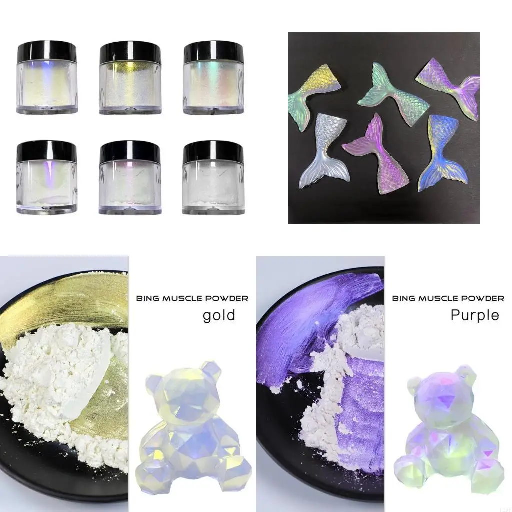 Ice Transparent Popular White Polarizing Powder Mirror Effect for Au