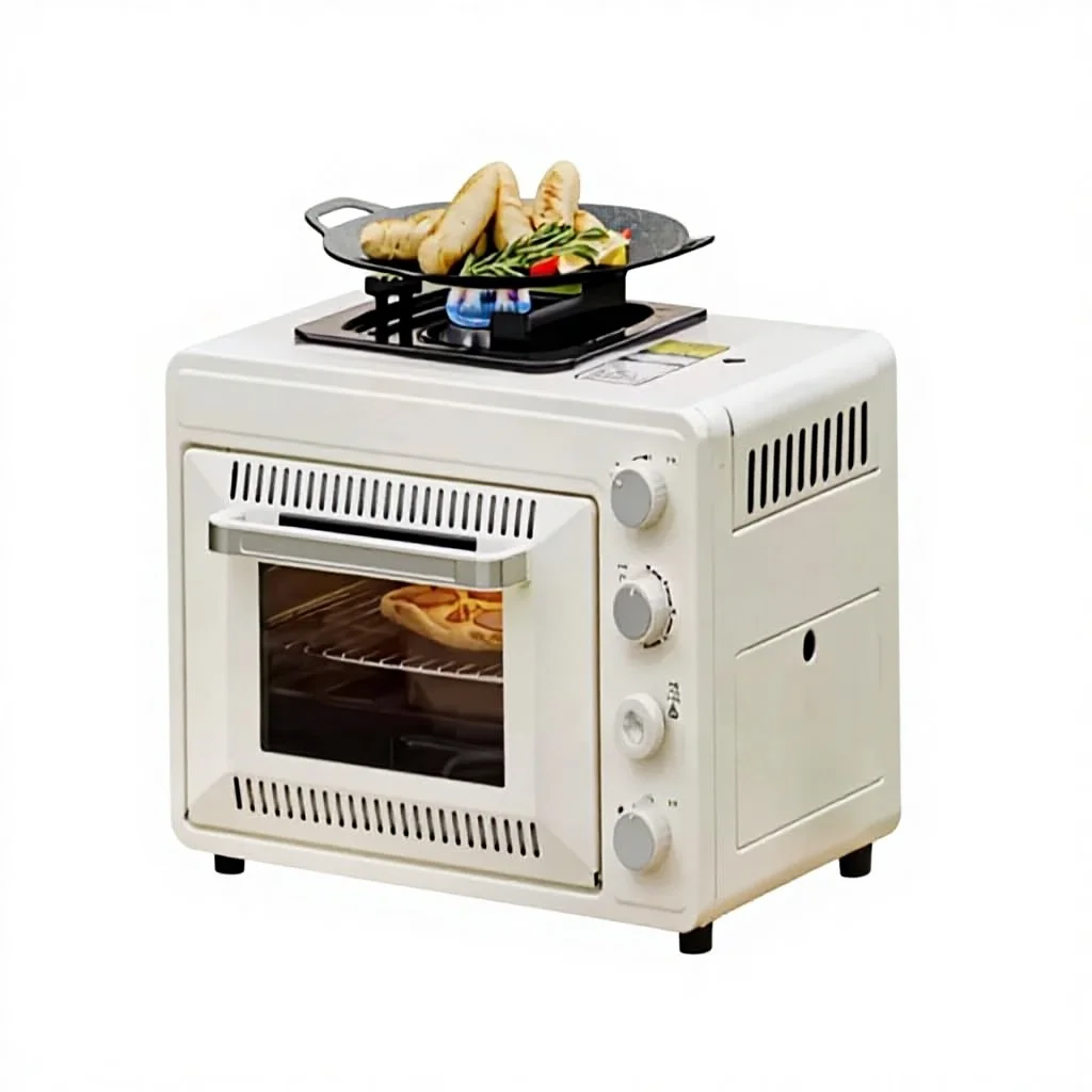 Outdoor Gas Oven Cookware All-in-One Wind-Resistant Aluminum Alloy Grill Field Camping Multi-Functional Portable Simple