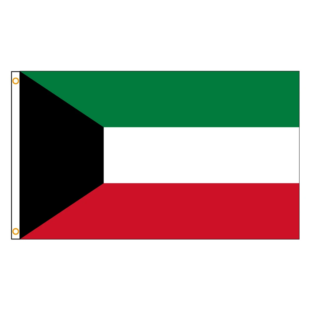 2×3FT Kuwait Emblem Flag Polyester Printed Banner Tapestry For Decor