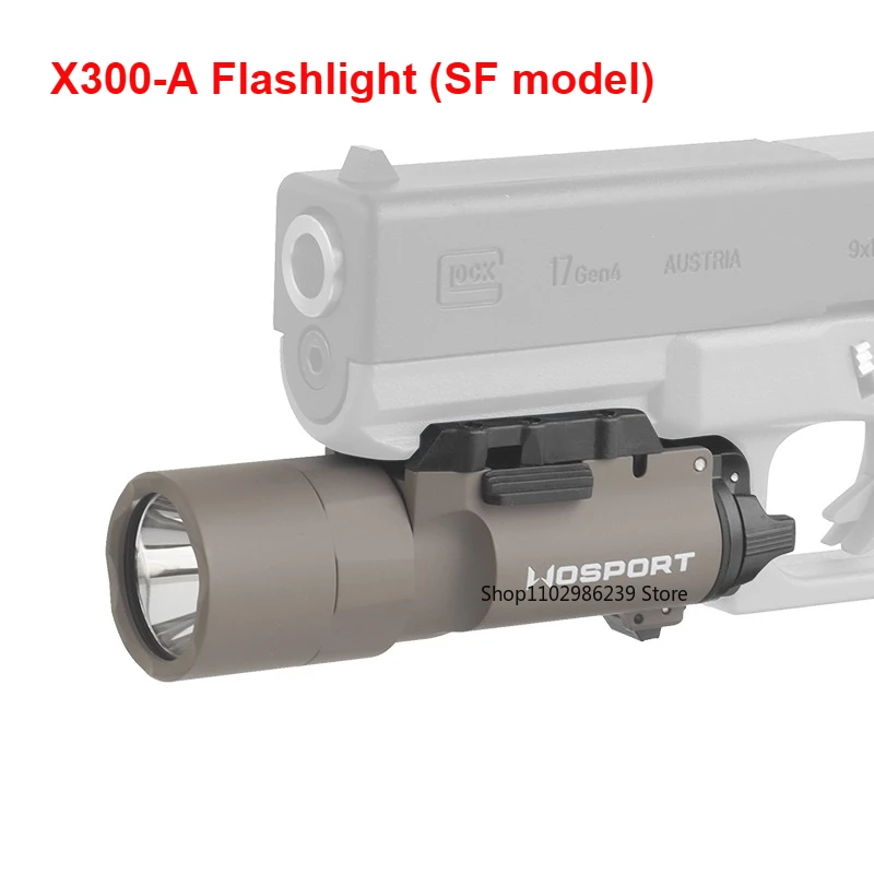 SF X300U Flashlight 800 Lumens Tactical Metal Pistol Scout Light Airsoft Weapon Gun Light Strobe Flashlight Lanterna Torch
