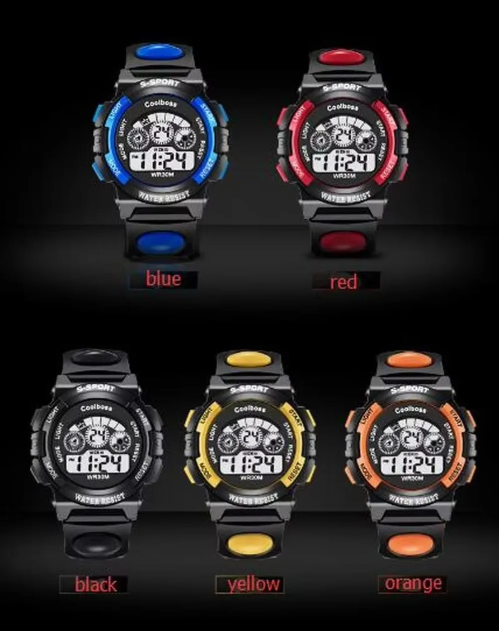 Nuevo reloj de moda, relojes deportivos para niños, reloj militar Digital LED para hombres, relojes de pulsera multifuncionales para estudiantes y niñas, reloj para niños